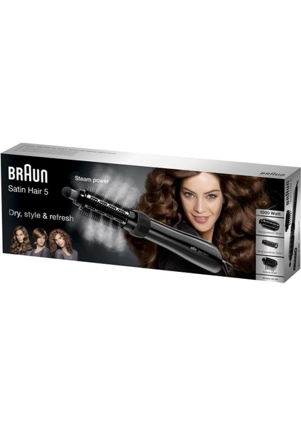 Satin Hair 5 Buharlı Saç Şekillendirici – 39 mm ve 29 mm Seramik Fırça, 140°C, Dalgalı ve Hacimli Saçlara Özel indirimleri