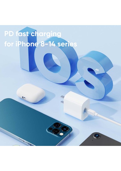 T18 20W Pd Lightning Kablo Seyahat Şarj Seti Beyaz fırsatları
