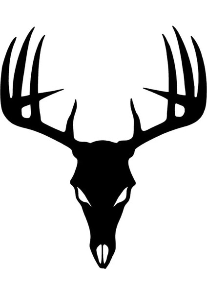 Boynuzlu Geyik Kafası Sticker Oto Motor Laptop Duvar Folyo Sticker 10 x 12 cm fiyatları