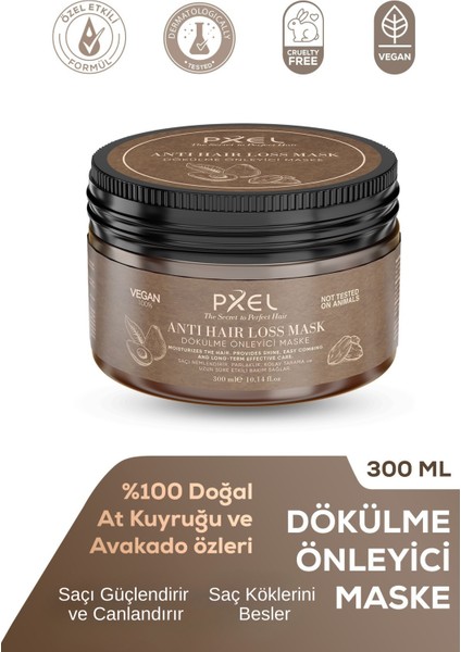 Dökülme Saç Maskesi 300 ML | Zayıflayan İncelen ve Dökülen Saçlar | Vegan Saç Maskesi