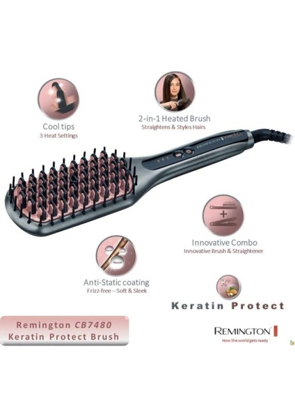 Keratin Protect Saç Düzleştirici Tarak, Siyah, Saç Bakım Aleti indirimleri