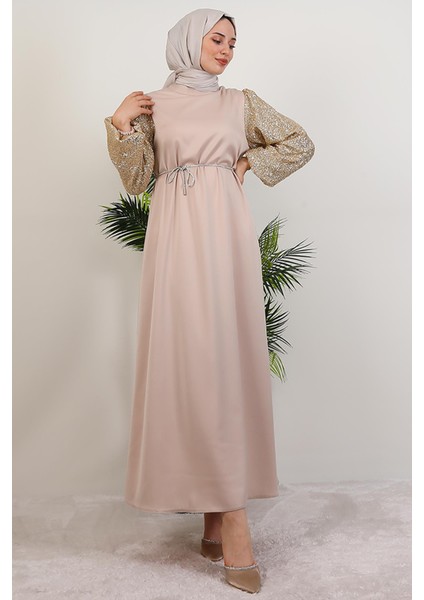 Kolu Desenli Elbise Gold fiyatları