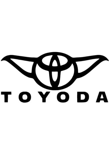 Toyoda Amblem Sticker Oto Motor Laptop Duvar Folyo Sticker 25 x 12 cm
