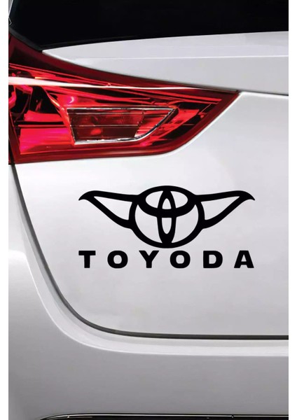 Toyoda Amblem Sticker Oto Motor Laptop Duvar Folyo Sticker 25 x 12 cm fiyatları