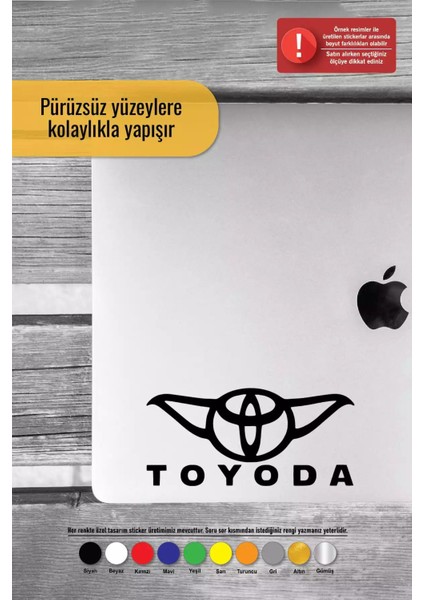 Toyoda Amblem Sticker Oto Motor Laptop Duvar Folyo Sticker 25 x 12 cm modelleri