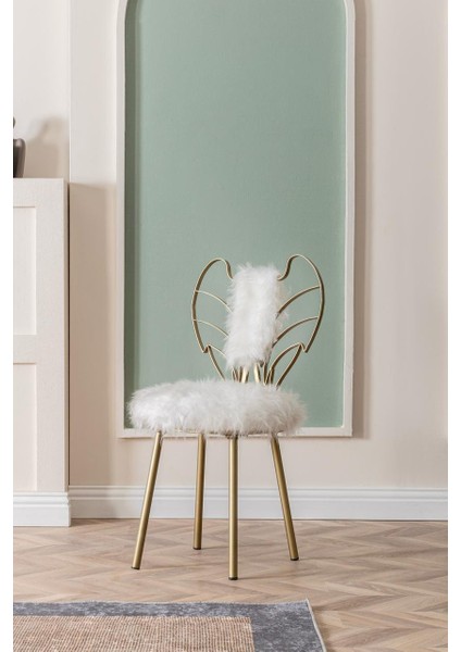 Gold Melek Sandalye Peluş Tasarım Sandalye Elektrostatik Gold fiyatları