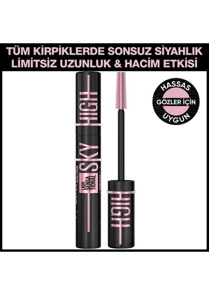 Maybelline New York Lash Sensational Sky High Cosmic Black Siyah Maskara