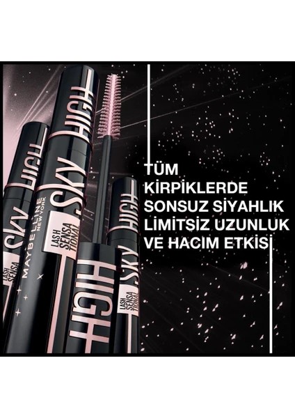Maybelline New York Lash Sensational Sky High Cosmic Black Siyah Maskara fırsatları