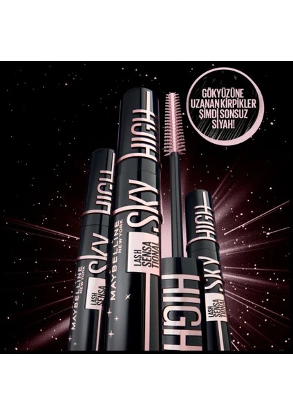 Maybelline New York Lash Sensational Sky High Cosmic Black Siyah Maskara indirimleri