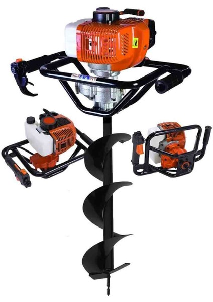 30 cm Çaplı Benzinli Toprak Burgu Makinesi Çukur Açma Delme Ipli Burgu Ucu Dahildir modelleri