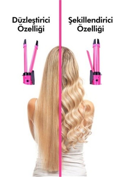 Pembe Çok Fonksiyonlu Saç Şekillendirme ve Düzleştirme Aracı fiyatları