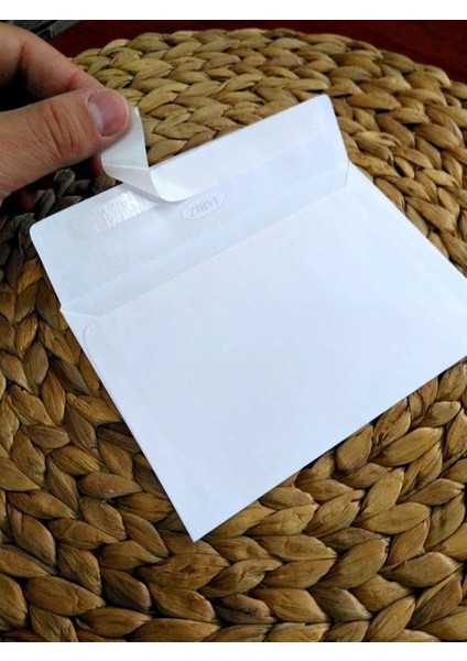 100 Adet Kendinden Yapışkanlı Zarf Dtiye Mektup Para Belge Dilekçe Düğün Kına Nişan Sünnet 16,3cm x 11,5cm 100&APOS;LÜ