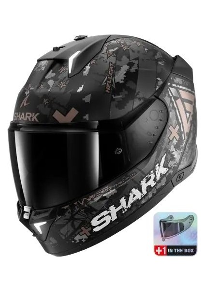 0342 Shark Skwal I3 Hellcat Kapalı Kask Mat Kua