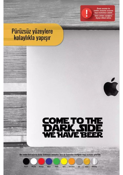 Star Wars Come To The Dark Side - Araç, Oto, Laptop, Duvar Uyumlu Sticker 30*9 cm modelleri