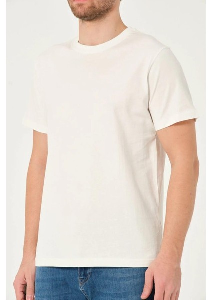x Serüven %100 Organik Pamuk Erkek Düz Ekru Tişört Regular Fit / Normal Kesim fiyatları