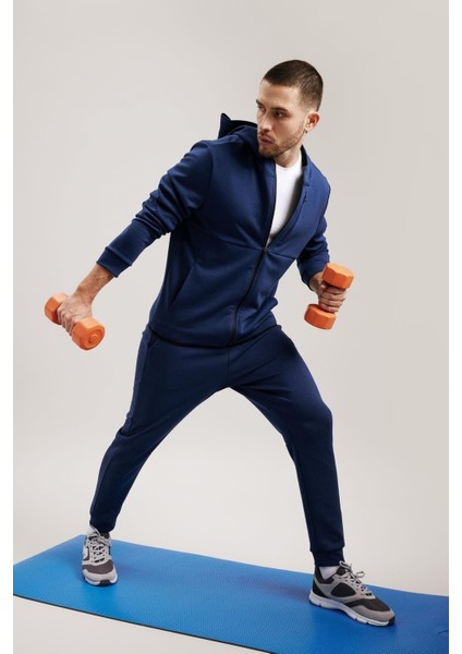 Erkek Indigo Slim Fit Jogger Manşetli Eşofman Altı fiyatları