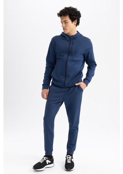 Erkek Indigo Slim Fit Jogger Manşetli Eşofman Altı modelleri