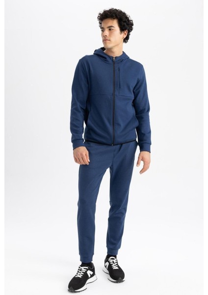 Erkek Indigo Slim Fit Jogger Manşetli Eşofman Altı indirimleri