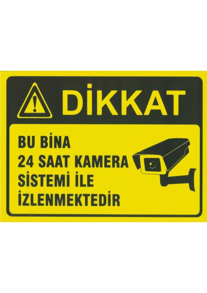 Bu Bina 24 Saat Kamera Sistemi ile Izlenmektedir ,aliminyum Levhaya Baskı