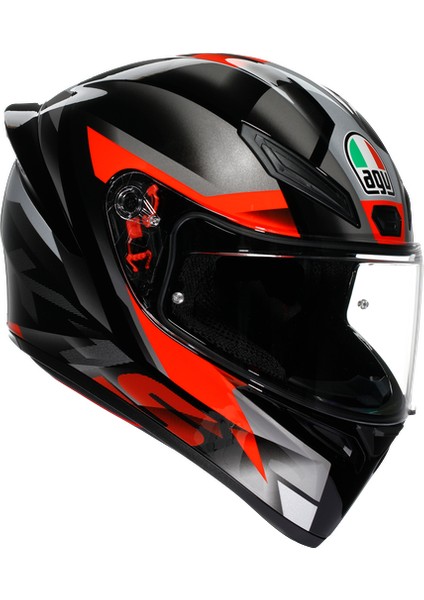 Kask/k1 S E2206 Fastlap Black Grey Red Conf.