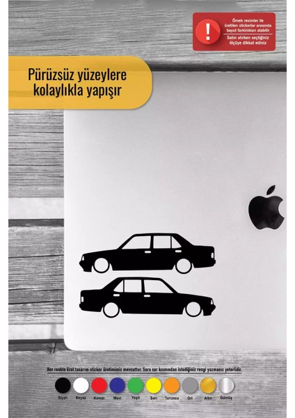 Tofaş Şahin Basık - Araç, Oto, Laptop, Duvar Uyumlu Sticker 80*24 cm modelleri