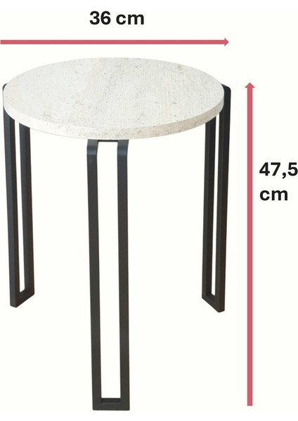 Dekoratif 3’lü Zigon Sehpa Metal Ayaklı Beyaz Ahşap Yuvarlak Misafir Servis Sehpası Orta Sehpa indirimleri