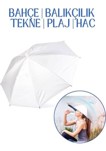 Eller Serbest 4 Mevsim Beyaz Kafa Şemsiyesi, Şık ve Pratik Koruma