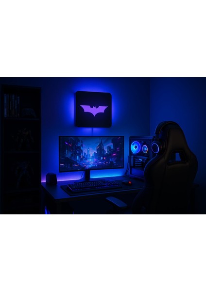 3D Design Batman Rgb LED Yansıtma Duvar Aydınlatması