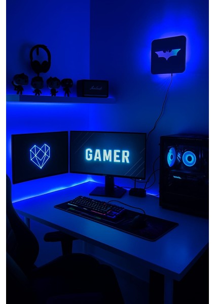 3D Design Batman Rgb LED Yansıtma Duvar Aydınlatması fiyatları