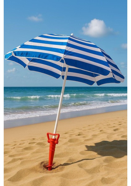 Çift Renkli Şemsiye Kazığı ve Sabitleme Aparatı, Plaj ve Bahçe Kullanımı fiyatları