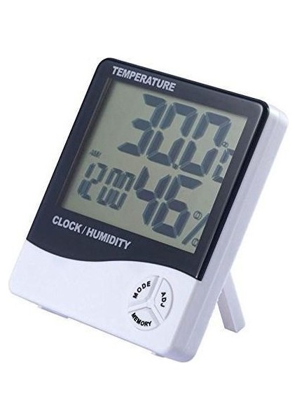 Dijital Termometre Sıcaklık ve Nem Ölçer Masa Saati Alarm fiyatları