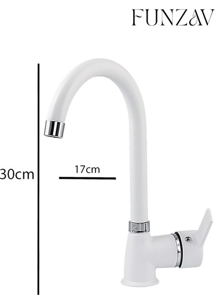 Cygnus Beyaz Mutfak Evye Bataryası Delta Lavabo Musluğu Çift Su Girişli Şık Beyaz Batarya fiyatları