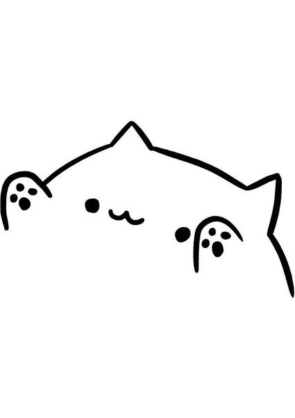Bongo Kedisi - Araç, Oto, Laptop, Duvar Uyumlu Sticker 20*12 cm