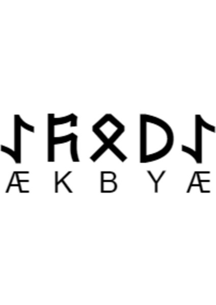 Göktürkçe Aybüke Ismi Yazı Sticker Yükseklik 5 cm fiyatları