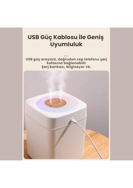 3 Litre Nano Ultrasonik Çift Püskürtmeli Hava Nemlendirici, Buhar Makinası, Koku Eklenebilir modelleri