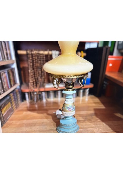 Made In Italy Hand Made Porselen ve Opal Camlı Abajur - 43 cm Boyunda fırsatları