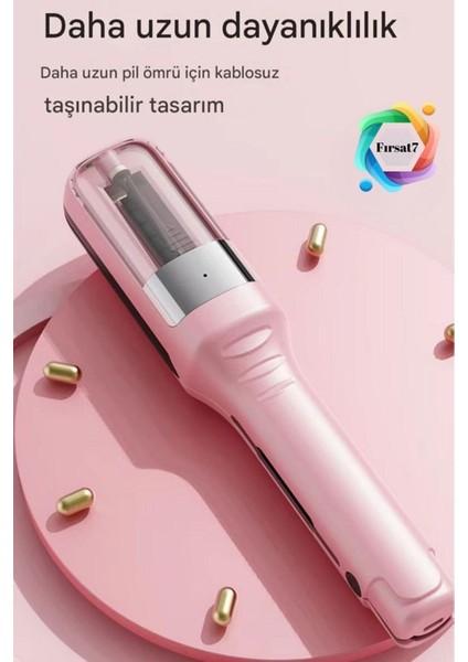 Taşınabilir Kablosuz Saç Kırık Alma Makinesi, Şarjlı, Pembe, Type-C Destekli indirimleri