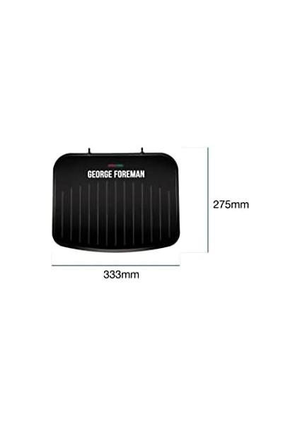 Foreman Medium Fit Izgara - Geliştirilmiş Yapışmaz Kaplama ve Hızlı Isınma Özellikli Çok Yönlü Izgara, Sıcak Plaka ve Tost Makinesi, Siyah 25810-56 modelleri