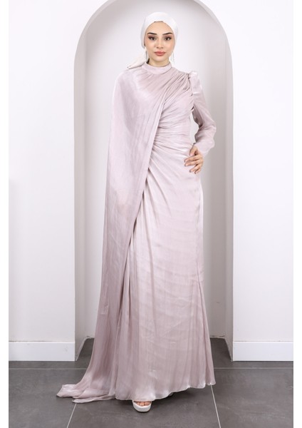 Gül Kurusu Önü Büzgülü Abiye fiyatları