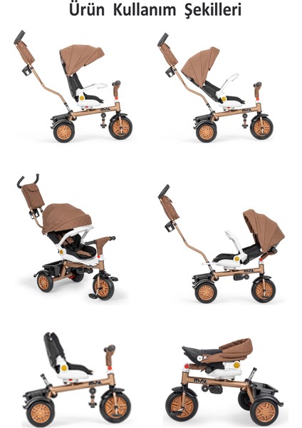 RV505 Casablanca Ebeveyn Kontrollü 3 Tekerlekli Bisiklet fırsatları