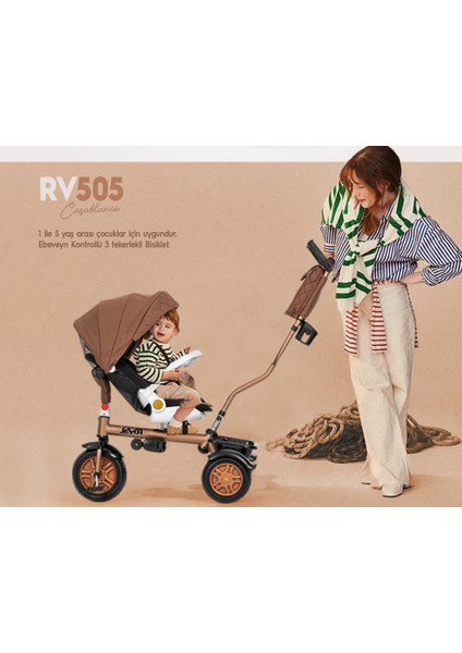 RV505 Casablanca Ebeveyn Kontrollü 3 Tekerlekli Bisiklet