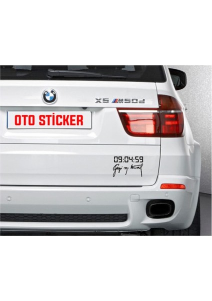 Gazi M.kemal Imza-Dijital Saat Sticker (Oto-Motor-Laptop-Duvar-Dekor) 30 x 21 cm fiyatları