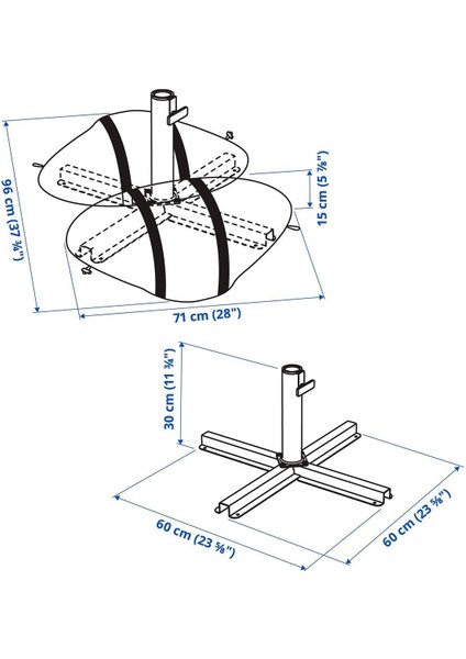 Güneş Şemsiyesi Tabanı Koyu Gri, Dayanıklı ve Estetik Tasarım fiyatları