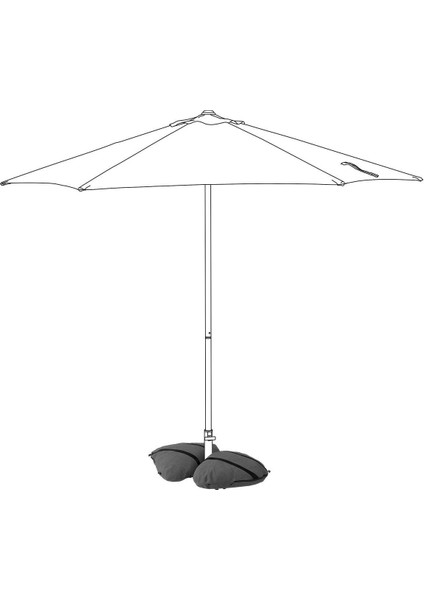 Güneş Şemsiyesi Tabanı Koyu Gri, Dayanıklı ve Estetik Tasarım