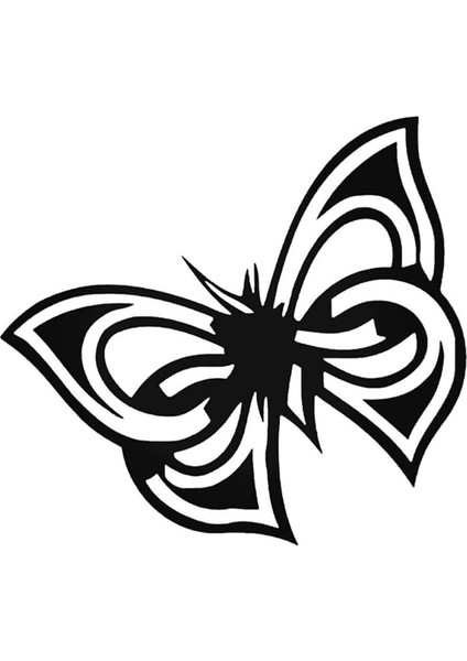 Tribal Kelebek Oto Motor Laptop Duvar Folyo Sticker 30X27 cm Lcst [lcst]