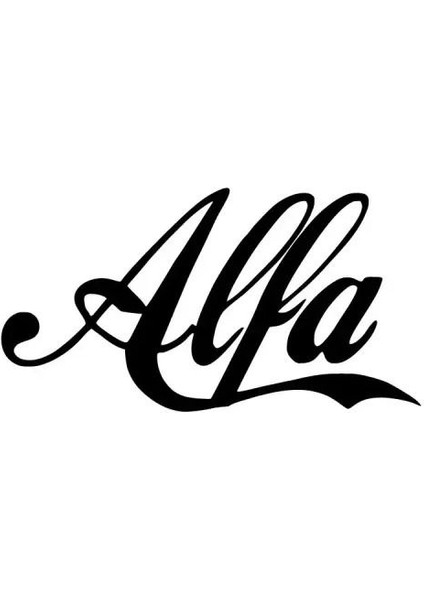 Alfa - Araç, Oto, Laptop, Duvar Uyumlu Sticker 50*25 cm fiyatları