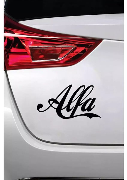 Alfa - Araç, Oto, Laptop, Duvar Uyumlu Sticker 50*25 cm modelleri