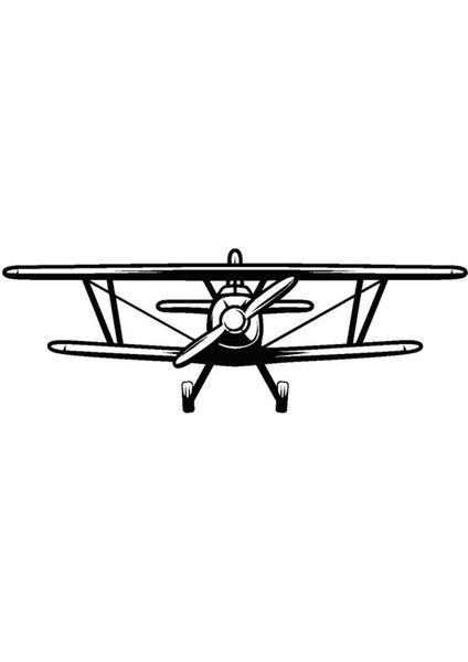 Ms - Pervaneli Uçaklar Model 10 Araç Oto Sticker-Çıkartması | 25 x 10 cm