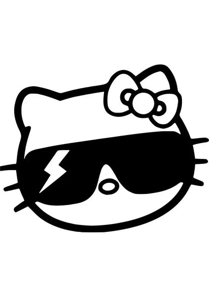 Hafiye Kedi Oto Sticker Siyah 25 x 20 cm