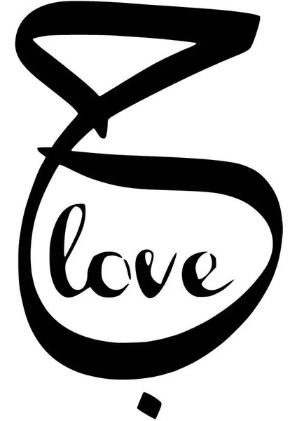 Love Sticker Oto Motor Laptop Duvar Folyo Sticker 25X40 cm